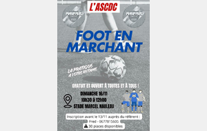 SUCCES POUR LA SESSION DECOUVERTE FOOT EN MARCHANT
