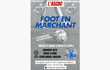 SESSION DECOUVERTE FOOT EN MARCHANT